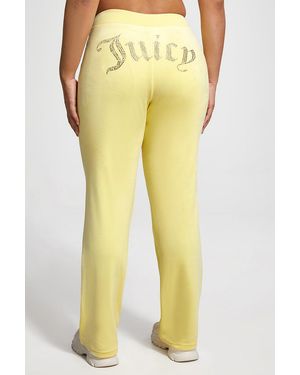 Juicy Couture Plus-Size Og Big Bling Velour Track Pants - Yellow