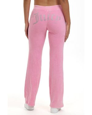 Juicy Couture Big Bling Washed Terry Track Pants - Pink