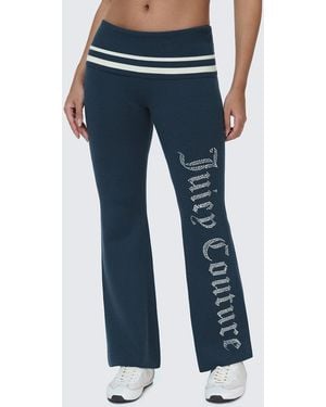 Juicy Couture Big Bling Knit Flare Pants - Blue