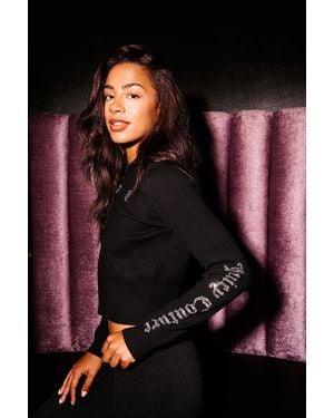 Juicy Couture Small Bling Knit Cropped Jacket - Black