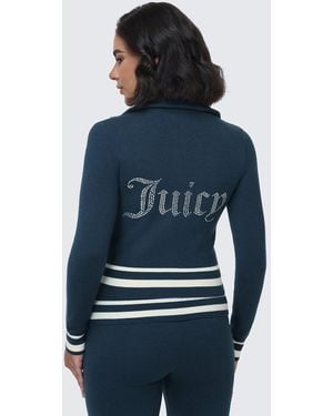 Juicy Couture Big Bling Knit Jacket - Blue