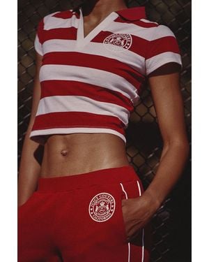Juicy Couture Stripe Scottie Baby Polo - Red