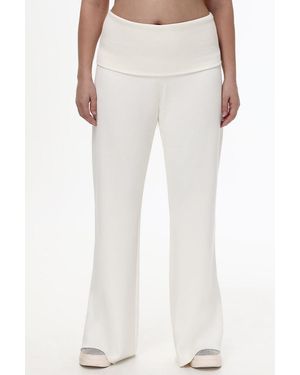 Juicy Couture Plus-Size Low Rise Knit Flare Pants - White