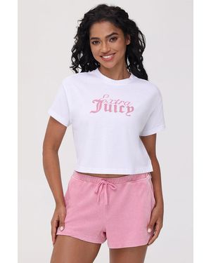 Juicy Couture Extra Juicy Cropped Tee - White