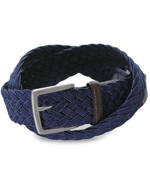 Hackett Suede Braided Belt - Blue