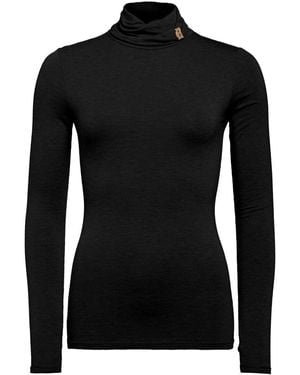 Holland Cooper Paige Roll Neck Top - Black