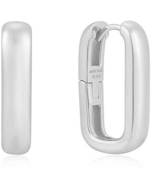 Ania Haie Wide Paper Clip Earrings - White