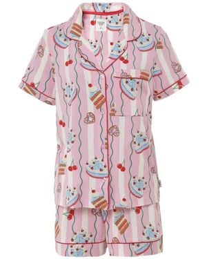 Chelsea Peers Cake Print Short Pyjama Set - Red