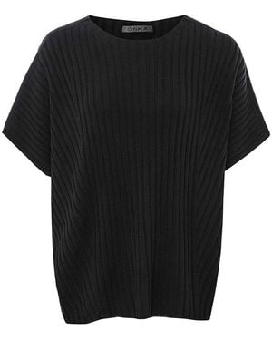 Oska Ribbed Knit 516/8407 Jumper - Black