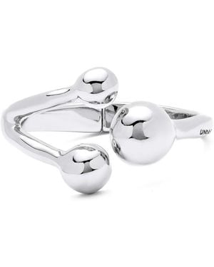 Uno De 50 Three Bead Cuff Bracelet - Metallic