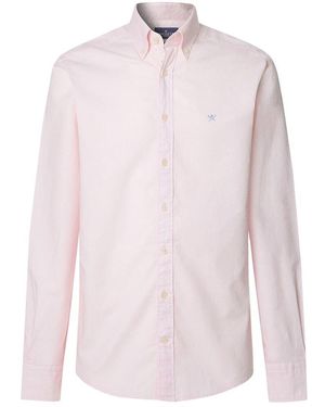 Hackett Tailored Fit Oxford Shirt - Pink