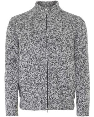 Gran Sasso Super Geelong Zip Cardigan - Grey