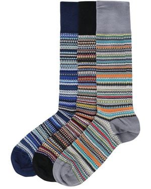 Paul Smith Signature Stripe Pique Socks 3 Pack - Grey