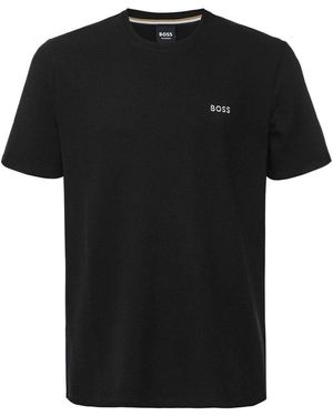 BOSS Waffle Pyjama T-shirt - Black