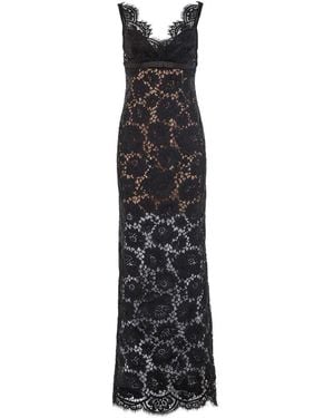 Self-Portrait Floral Lace Maxi Dress - Black