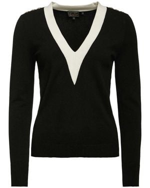 Holland Cooper Macy Knitted Top - Black