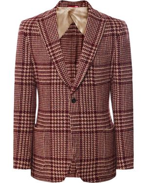 J. Blades Prince Of Wales Check Saldo Jacket - Red