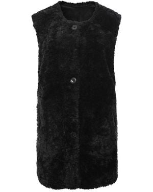 Studio Nordiic Long Reversible Waistcoat - Black