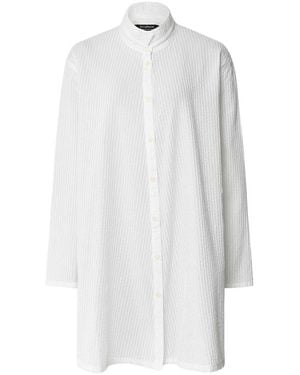 Yaccomaricard Long A-line Shirt - White