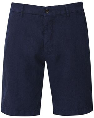 Berwich Linen Elax Bermuda Shorts - Blue