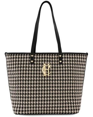 Holland Cooper Kensington Tote Bag Colour : Houndstooth - Size : One Size - Black