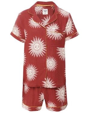 Chelsea Peers Bohemian Sun Print Short Pyjamas - Red