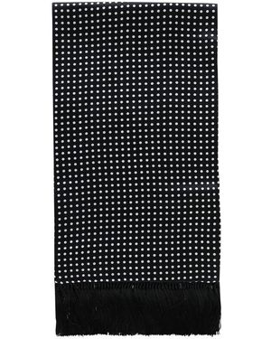 Eton Satin Polka Dot Scarf - Black