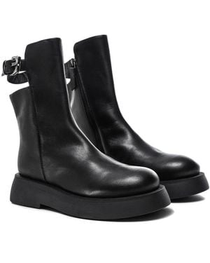 Ernesto Dolani Short Buckle Detail Boots - Black