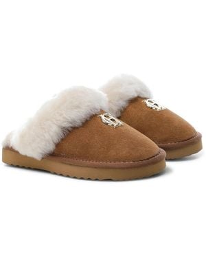 Holland Cooper Hc Shearling Slippers - Brown