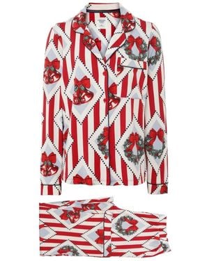 Chelsea Peers Christmas Vintage Print Pyjamas - Red