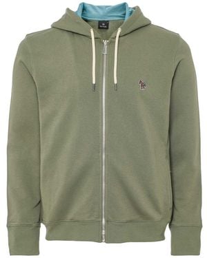 Paul Smith Zip-through Zebra Hoodie - Green