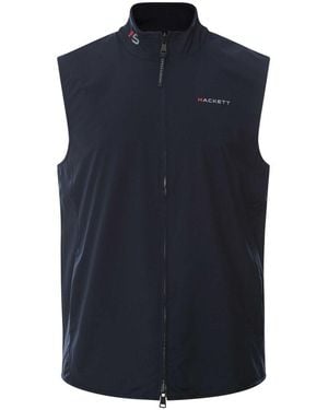 Hackett Reversible Knitted Hybrid Gilet - Blue