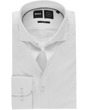 BOSS Slim Fit Stretch P-hank Shirt - White