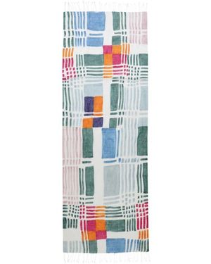 Oska Linen Cotton 510 Scarf - Blue