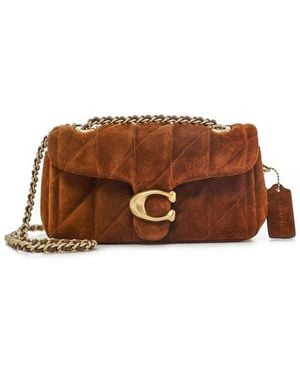 COACH Quilted Suede Tabby Shoulder Bag 20 - Brown