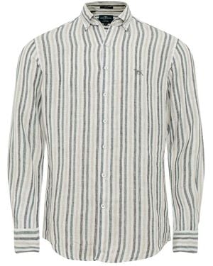 Rodd & Gunn Linen Striped Gimmerburn Shirt - White