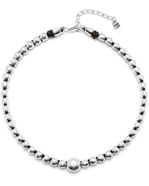 Uno De 50 Beaded Choker Necklace - Metallic