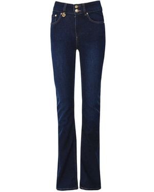 Holland Cooper High Rise Flared Jeans - Blue
