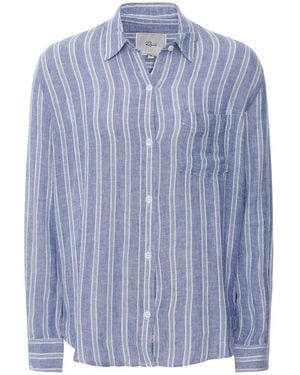 Rails Linen Charli Striped Shirt - Blue