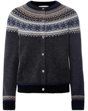 Eribé Alpine Short Wool Cardigan - Grey