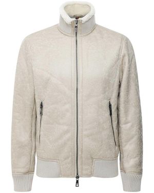 Sseinse Faux Sheepskin Bomber Jacket - Natural