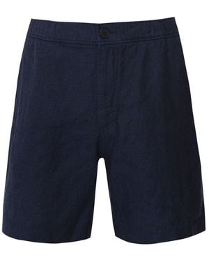 Wax London Two Tone Linen Kurt Shorts - Blue