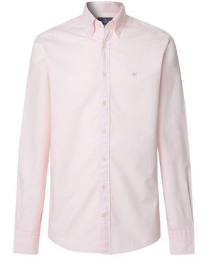 Hackett Tailored Fit Oxford Shirt - Pink