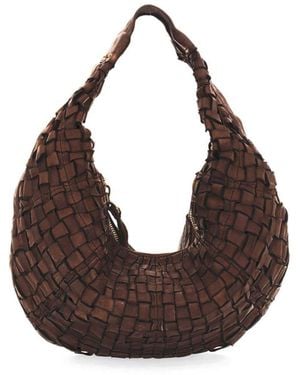 Campomaggi Edera Woven Shoulder Bag - Brown