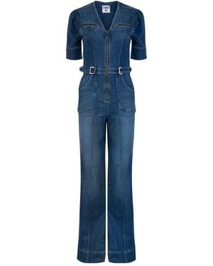 Donna Ida Opal The Softly Curved Jumpsuit - Blue