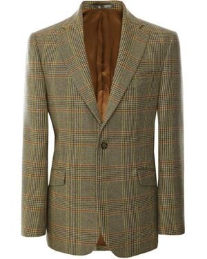 J. Blades Wool Pow Check Daniel Jacket - Green
