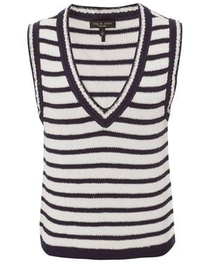Rag & Bone Meghan Striped Vest - Black