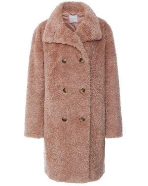 Rino & Pelle Ena Long Teddy Coat - Brown