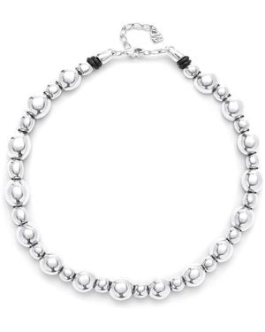 Uno De 50 Mixed Bead Choker Necklace - Metallic