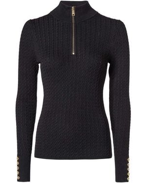 Holland Cooper Ava Half Zip Knit Jumper - Black